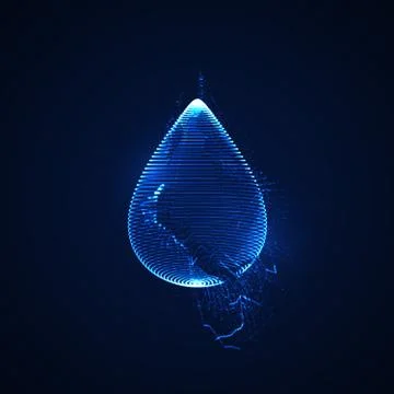 3D abstract droplet shape Stock Illustration