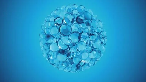 3d abstract elegant background with glass balls that form one big sphere shap Stock Illustration
