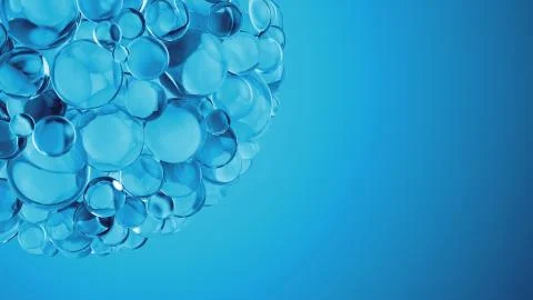 3d abstract elegant background with glass balls that form one big sphere shap Illustrazione stock