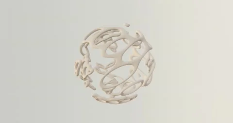 3d abstract element loop animation Stock Footage 187354406