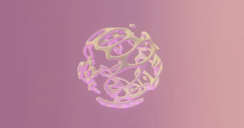 3d abstract element loop animation Stock Footage 187354485