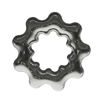 3d abstract element in y2k style with chrome effect Stock Illustration