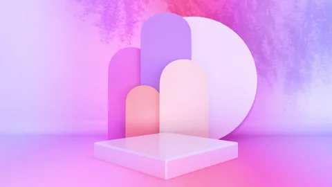 3D abstract enticing pink and purple product pedestal display podium platfo.. Video stock 317645262