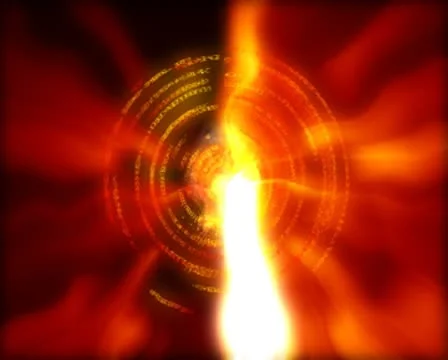 3D Abstract Erupting Sun Loop Stock Footage 8944813