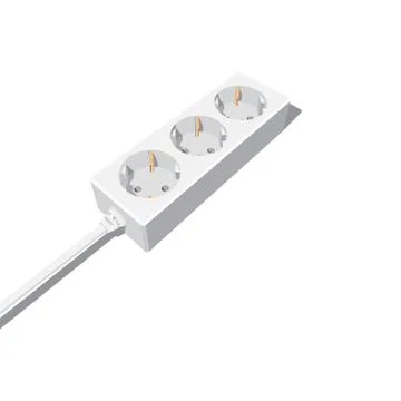 3d abstract extension power socket with three inputs Stock Illustration