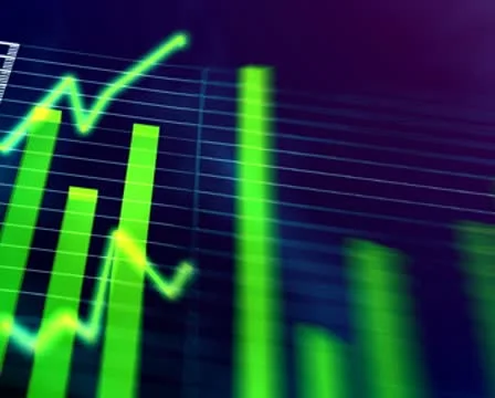 3D Abstract Financial Graph Loop Stock Footage 8945036