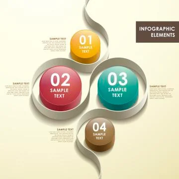 3d abstract flow chart infographics Stock Illustration