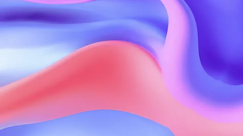 3D abstract fluid animation with smooth pastel gradient waves 스톡 동영상 304756574