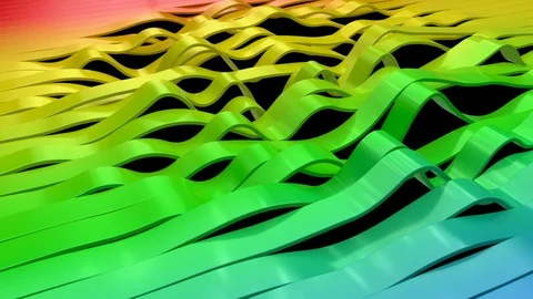 3D Abstract Fluid Rainbow Color Background Stock Footage 102203865