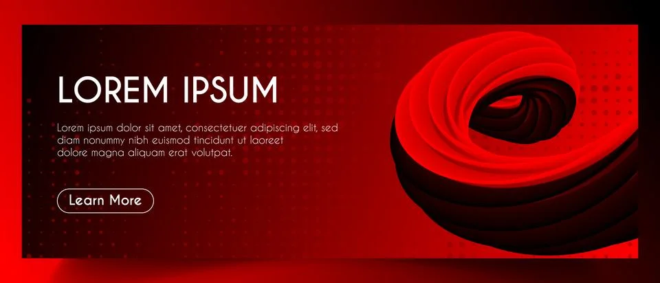 3d Abstract Fluid Web Banner Template. Illustrazione stock