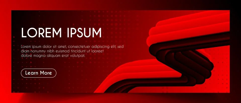 3d Abstract Fluid Web Banner Template. Stock Illustration