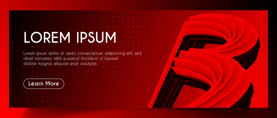 3d Abstract Fluid Web Banner Template. Stock Illustration