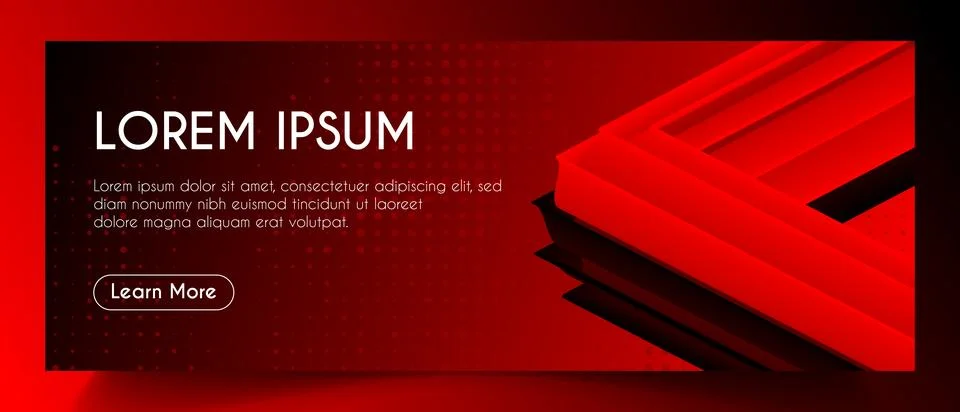 3d Abstract Fluid Web Banner Template. Illustrazione stock