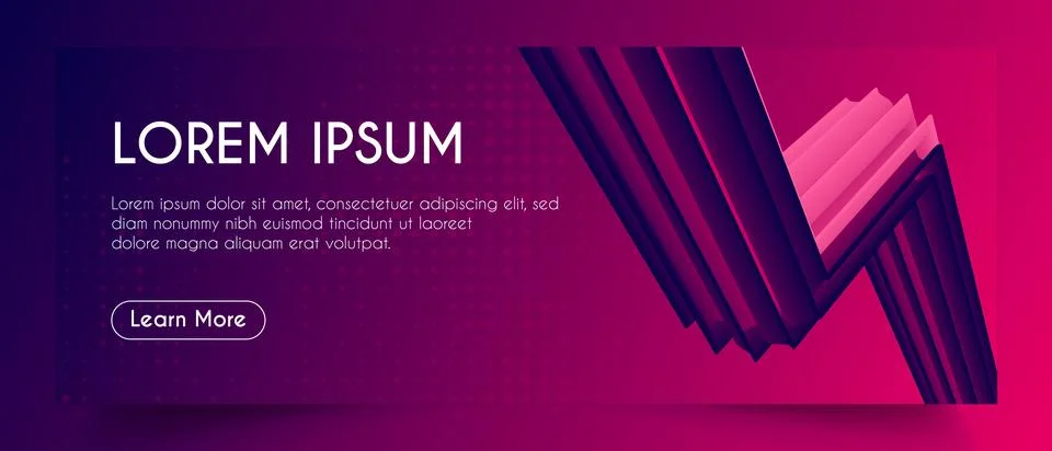 3d Abstract Fluid Web Banner Template. Stock Illustration