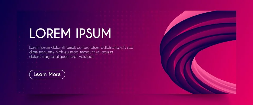 3d Abstract Fluid Web Banner Template. Stock Illustration