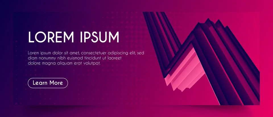 3d Abstract Fluid Webbanner Template. Stock Illustration
