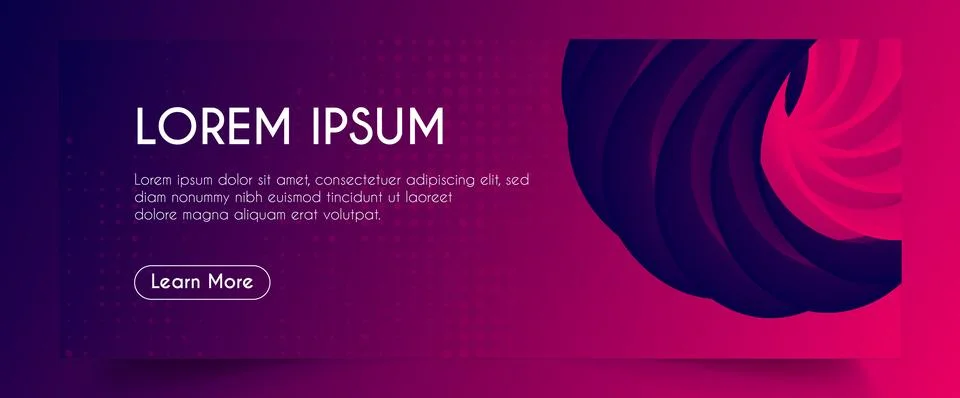 3d Abstract Fluid Webbanner Template. Illustrazione stock