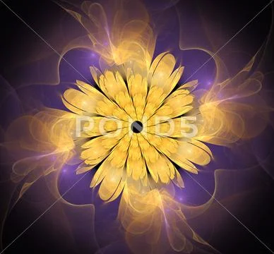 3d abstract fractal illustration background for creative design Stock Illustration