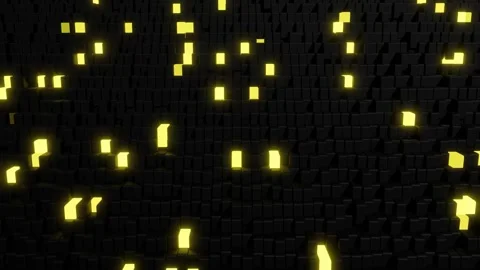 3d abstract geometric creative dark background with looping flowing animation Stock Footage 278984267