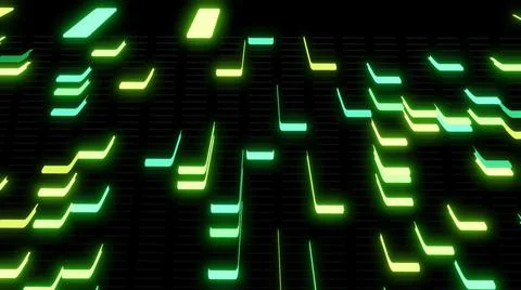 3d abstract geometric creative dark background with black columns rise and fall Illustrazione stock