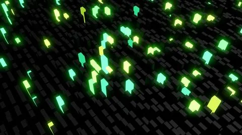 3d abstract geometric creative dark background with black columns rise and fall Illustrazione stock