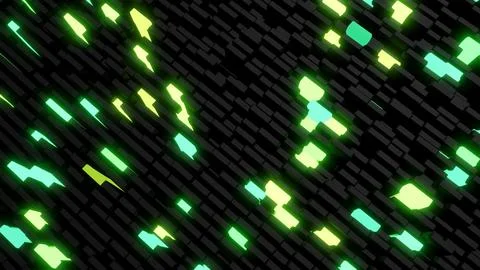 3d abstract geometric creative dark background with black columns rise and fall Illustrazione stock