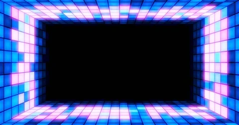 3d abstract geometric endless dark tunnel  move background, loop 動画素材 115792037