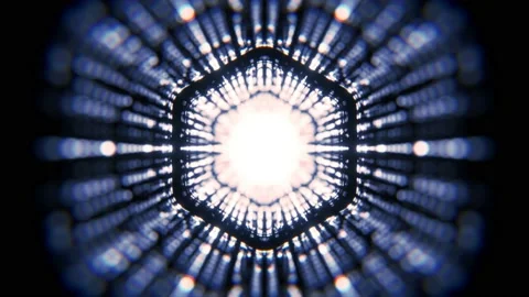 3d abstract geometric endless motion design, loop animation tunnel background Stock-Footage 136072371