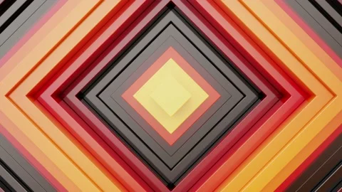 3d abstract geometric endless motion design, loop animation moving red squares Stock Footage 144944151