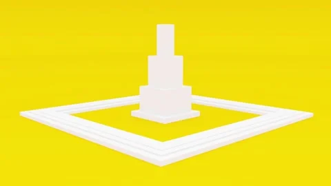 3d abstract geometric endless motion design, loop animation moving yellow cubes Stock Footage 144944418