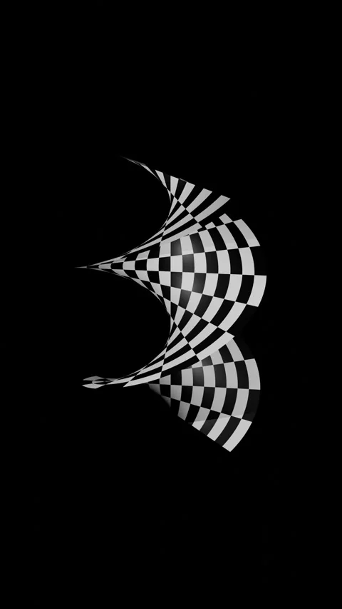 3D Abstract Geometric Helicoid checker loop Motion Background vertical video. 4K 库存影片 346090128