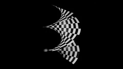 3D Abstract Geometric Helicoid checker loop Motion Background video. 4K 库存影片 346090132