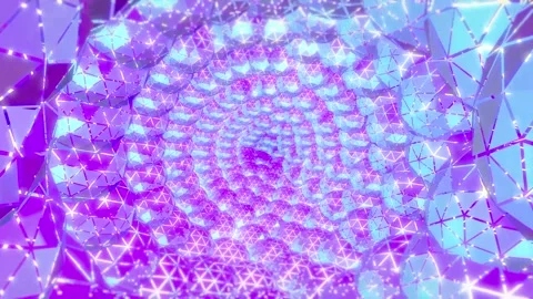 3D Abstract Geometric Polygons Background 02. 4K Video stock 297277465