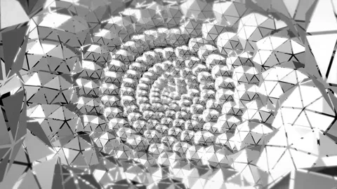 3D Abstract Geometric Polygons Background 03. 4K Video stock 297278185