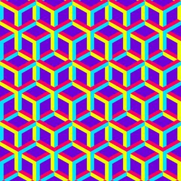 3d abstract geometric seamless background. Vector illustration. 3d abstrac... Foto stock