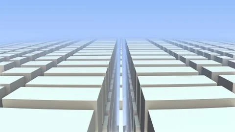 3D Abstract geometric shape from cubes, 3D illustration Illustrazione stock