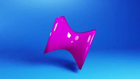 3D abstract geometric shape motion graphics Video stock 234850005