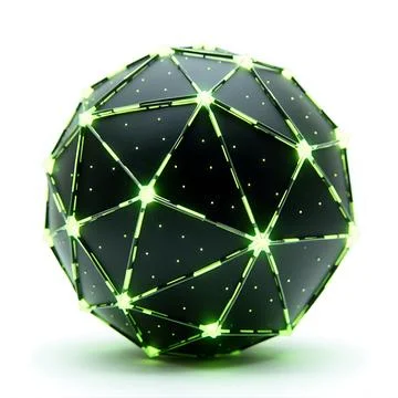 3D Abstract Geometric Sphere with patterns 스톡 일러스트