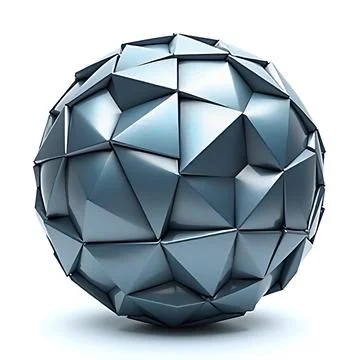 3D Abstract Geometric Sphere with patterns Stock Illustration
