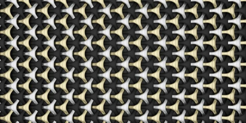 3D abstract geometric weave pattern Stock Illustration