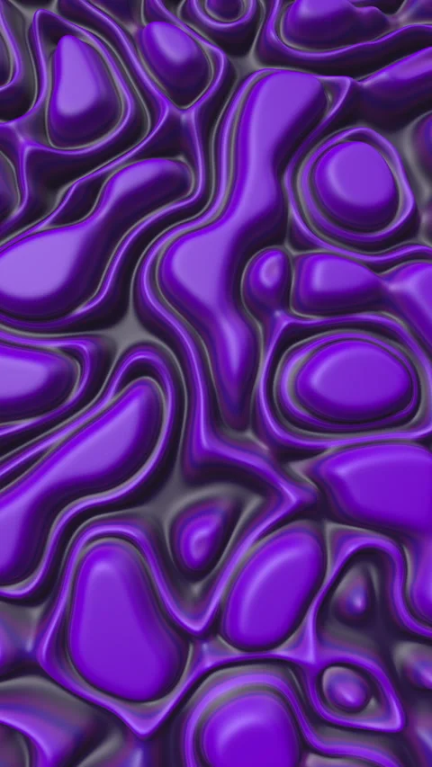 3D Abstract Glossy Purple Liquid Surface Loop Animation Stock Footage 341296450