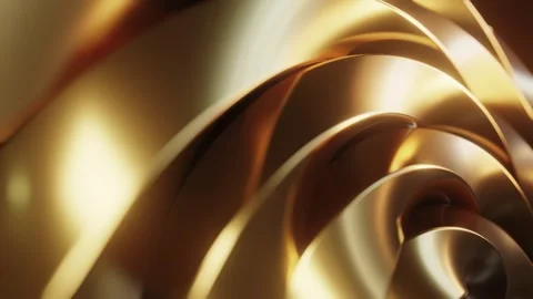 3d Abstract gold spiral looping background Stock Footage 246594933