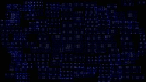 3D Abstract green cubes loop. Video game VJ isometric geometric mosaic waves  Stock Footage 162355230