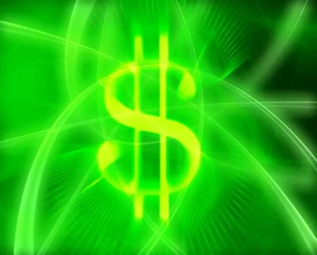 3D Abstract Green Dollar Loop 库存影片 8942957