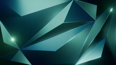 3d Abstract green geometric polygon background Stock Footage 294929456