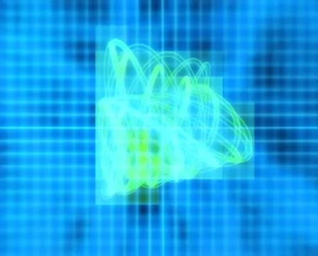 3D Abstract Green Strings Loop Видео 8931799