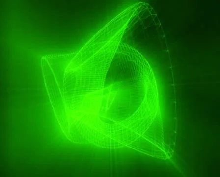 3D Abstract Green Vortex Loop Видео 8937908