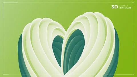 3d Abstract Greenish Fluid Background. Stock Illustration