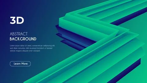 3d Abstract Greenish Fluid Background. Stock Illustration