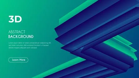 3d Abstract Greenish Fluid Background. Stock Illustration